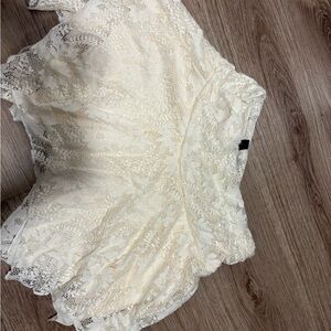 Windsor Cream Lace Skater Skirt